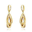 Kolczyki złote podwójne ażurowane łezki