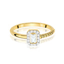 Pierścionek W0707 Diament 0,13ct żółte złoto