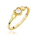 Pierścionek W0709 Diament 0,01ct żółte złoto