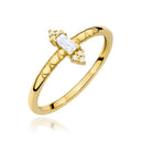Pierścionek W0713 Diament 0,13ct żółte złoto