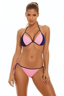  Kostium dwuczęściowy Kostium kąpielowy Model Rose M-818 (1) Pink/Navy - Marko 