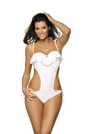  Jednoczęściowy strój kąpielowy Kostium kąpielowy Model Carmen Bianco M-468 White - Marko 