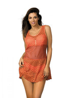  Sukienka Plażow Tunika Model Vivian Gerbera M-414 Orange - Marko 