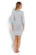   Koszula Nocna Ciążowa Model 1681 Grey - PeeKaBoo 