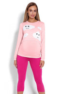   Piżama Damska Ciążowa Model 1679 Pink - PeeKaBoo 