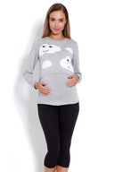   Piżama Damska Ciążowa Model 1679 Grey - PeeKaBoo 