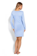   Koszula Nocna Ciążowa Model 1682 Sky Blue - PeeKaBoo 