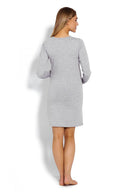  Koszula Nocna Ciążowa  Model 1682 Grey - PeeKaBoo 