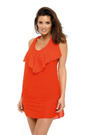  Sukienka Plażow Tunika Model Erin Gerbera M-515 Orange - Marko 