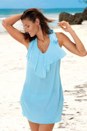  Sukienka Plażow Tunika Model Erin Fata M-515 Sky Blue - Marko 