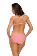  Jednoczęściowy strój kąpielowy Kostium kąpielowy Model Belinda Origami M-548 Pastel Pink - Marko 