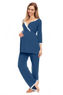   Piżama Ciążowa Model 0136 Blue - PeeKaBoo 
