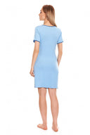   Koszula Nocna Ciążowa Model 0138 Blue - PeeKaBoo 