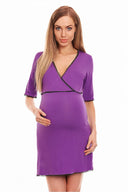   Koszula Nocna Ciążowa Model 0130 Violet - PeeKaBoo 
