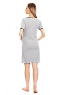   Koszula Nocna Ciążowa Model 0138 Grey - PeeKaBoo 