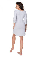   Koszula Nocna Ciążowa Model 0157 Grey - PeeKaBoo 