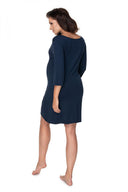   Koszula Nocna Ciążowa Model 0157 Navy - PeeKaBoo 