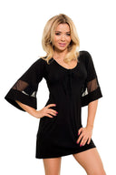  Koszulka nocna Halka Model Basilan wiskoza Black - Kalimo 