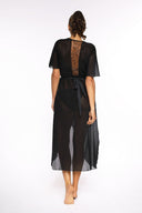  Sukienka Plażow Tunika Model Vera Nero M-567 Black/Old Gold - Marko 
