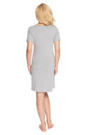   Koszula Nocna Ciążowa Model 0180 Grey - PeeKaBoo 
