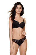  Biustonosz push up Biustonosz Usztywniany Model Luna B5 Black - Gorteks 