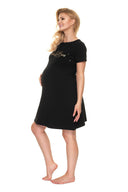   Koszula Nocna Ciążowa Model 0203 Black - PeeKaBoo 