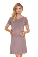   Koszula Nocna Ciążowa Model 0198 Cappuccino - PeeKaBoo 