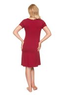   Koszula Nocna Ciążowa Model 0198 Bordo - PeeKaBoo 