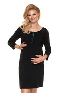   Koszula Nocna Ciążowa Model 0191 Black - PeeKaBoo 
