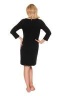   Koszula Nocna Ciążowa Model 0191 Black - PeeKaBoo 