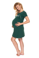   Koszula Nocna Ciążowa Model 0190 Green - PeeKaBoo 