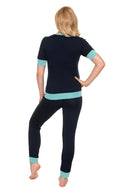   Piżama Ciążowa Model 0184 Navy - PeeKaBoo 