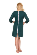   Koszula Nocna Ciążowa Model 0197 Butelkowa Zieleń - PeeKaBoo 