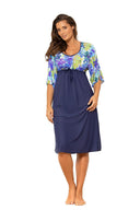  Sukienka Plażow Tunika Model Vivijen M-651 Blue/Navy - Marko 