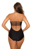  Jednoczęściowy strój kąpielowy Kostium kąpielowy Model Sansza M-655 Milk/Black - Marko 