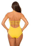  Jednoczęściowy strój kąpielowy Kostium kąpielowy Model Rada M-654 (5) Yellow - Marko 