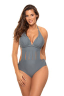  Jednoczęściowy strój kąpielowy Kostium kąpielowy Model Anina M-680 Grey - Marko 