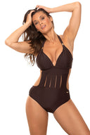  Jednoczęściowy strój kąpielowy Kostium kąpielowy Model Anina M-680 Brown - Marko 